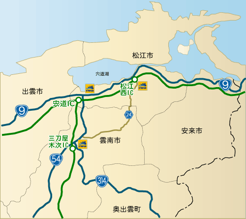 雲南石油の店舗マップ