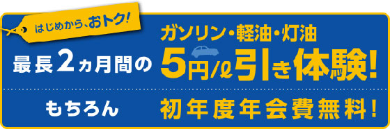 キグナス オブリカードα入会月5円引き