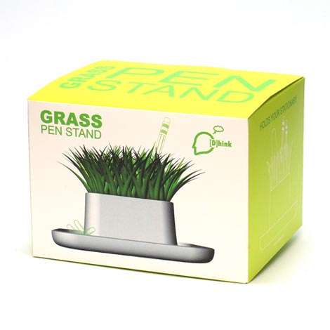 鉢植えのグリーンにペンを刺す Dhink（ディンク） GRASS PEN STAND（グラス ペンスタンド）