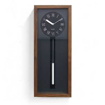 IDEA ウッド&ガラス 振り子時計