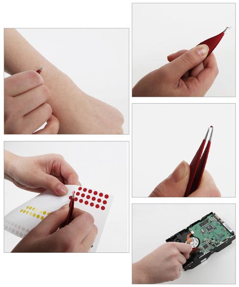 マイケルグレイヴスデザインの美しすぎるピンセット Slice Pointed Soft-Touch Tweezers