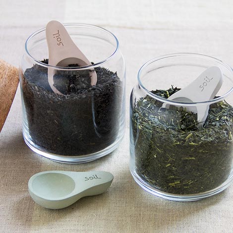 一つで二役な珪藻土を使った茶さじ soilシリーズ cha-saji