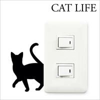 スイッチプレート周りにカワイイ猫を CAT LIFE