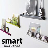 簡単に壁面ディスプレイできるミニシェルフ smart wall display